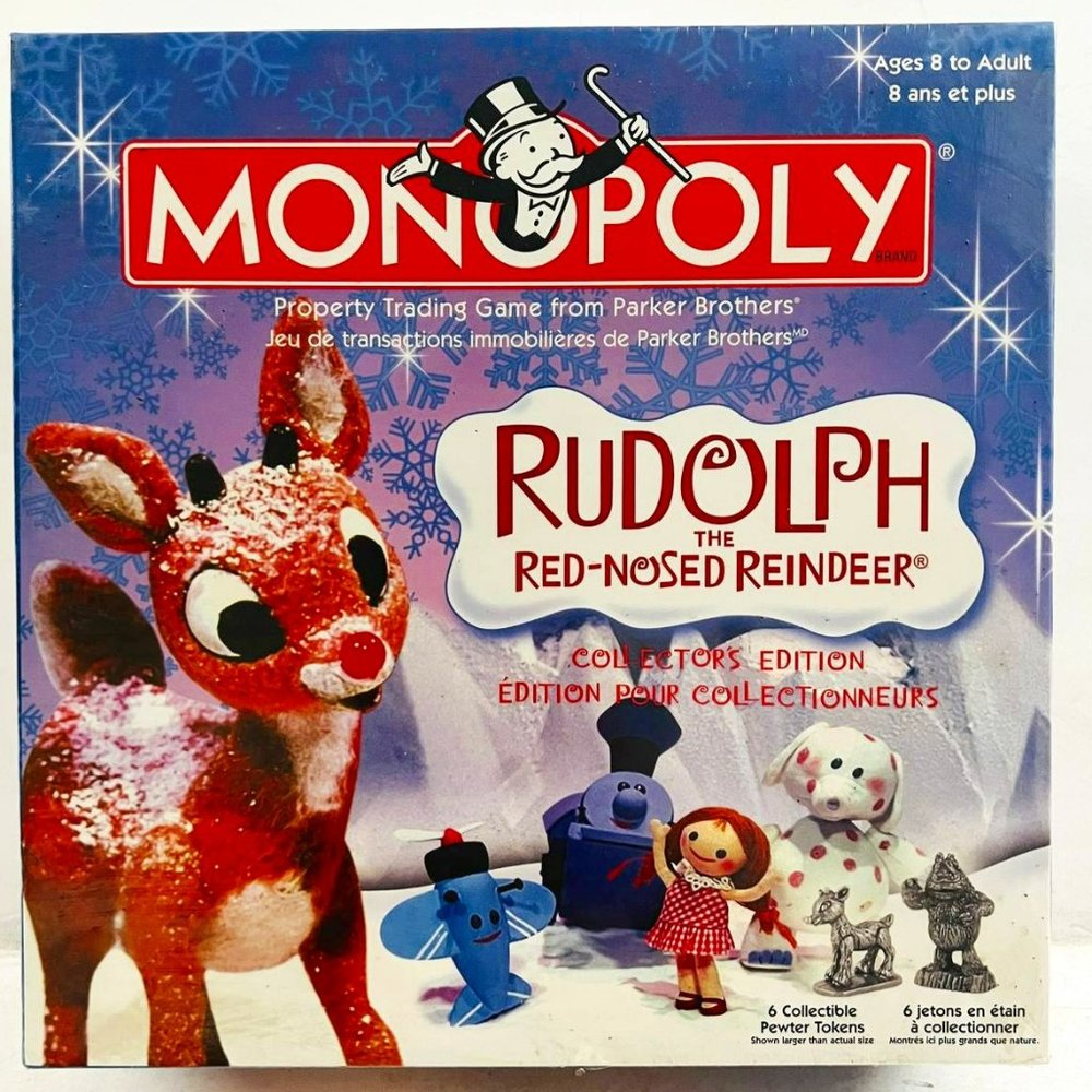 Vintage Monopoly Rudolph The Red-Nosed Reindeer Collector's Edition‎ New Sealed